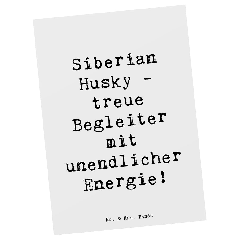 Postkarte Spruch Siberian Husky Energie Karte, Ansichtskarte, Geschenkkarte, Ansichtskarten, Geburtstagskarte, Grußkarte, Einladung Geburtstag, Einladungskarte, Postkarte, Dankeskarte, Einladung, Einladungskarten Geburtstag, Hund, Hunderasse, Rassehund, Hundebesitzer, Geschenk, Tierfreund, Schenken, Welpe