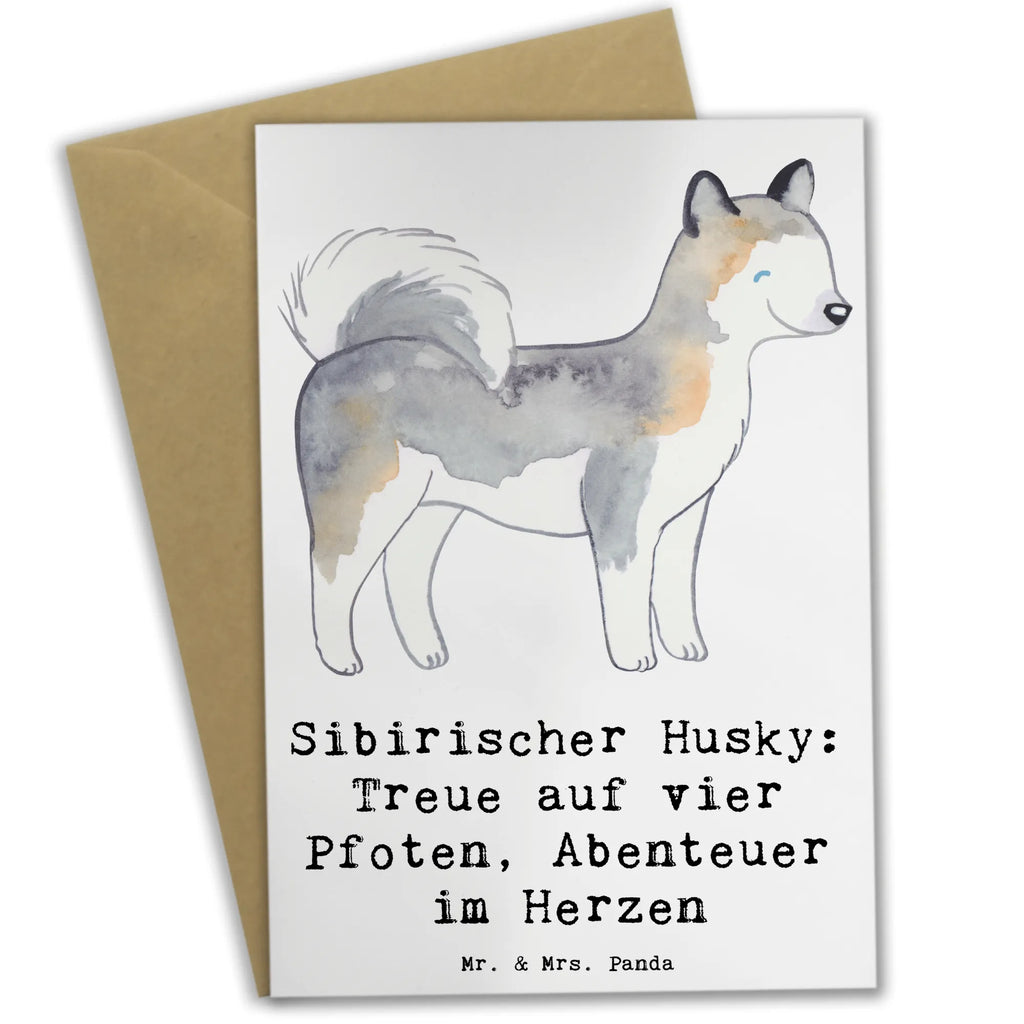 Greetings card Sibirischer Husky: Treue auf vier Pfoten, Abenteuer im Herzen Glückwunschkarte, Geburtstagskarte, Klappkarte, Grußkarte, Karte, Ansichtskarten, Hochzeitskarte, Einladungskarte, Hund, Hunderasse, Rassehund, Hundebesitzer, Geschenk, Tierfreund, Schenken, Welpe