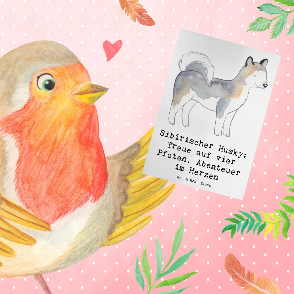 Greetings card Sibirischer Husky: Treue auf vier Pfoten, Abenteuer im Herzen Glückwunschkarte, Geburtstagskarte, Klappkarte, Grußkarte, Karte, Ansichtskarten, Hochzeitskarte, Einladungskarte, Hund, Hunderasse, Rassehund, Hundebesitzer, Geschenk, Tierfreund, Schenken, Welpe