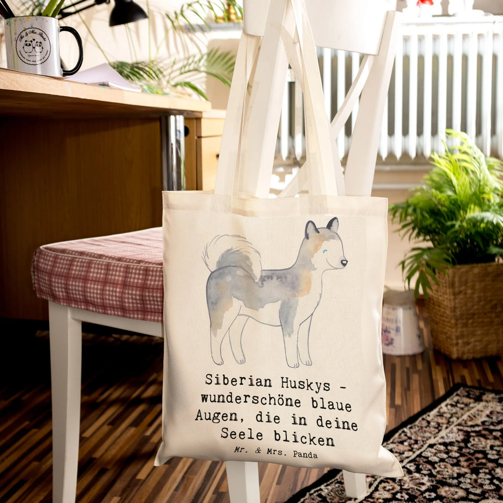 Tote bag Siberian Huskys - wunderschöne blaue Augen, die in deine Seele blicken Schultertasche, Strandtasche, Stoffbeutel, Einkaufstasche, Jutetasche, Laptoptasche, Badetasche, Beuteltasche, Tragetasche, Jutebeutel, Beutel, Stofftasche, Shopper, Umhängetasche, Tasche, Einkaufstüte, Hund, Hunderasse, Rassehund, Hundebesitzer, Geschenk, Tierfreund, Schenken, Welpe