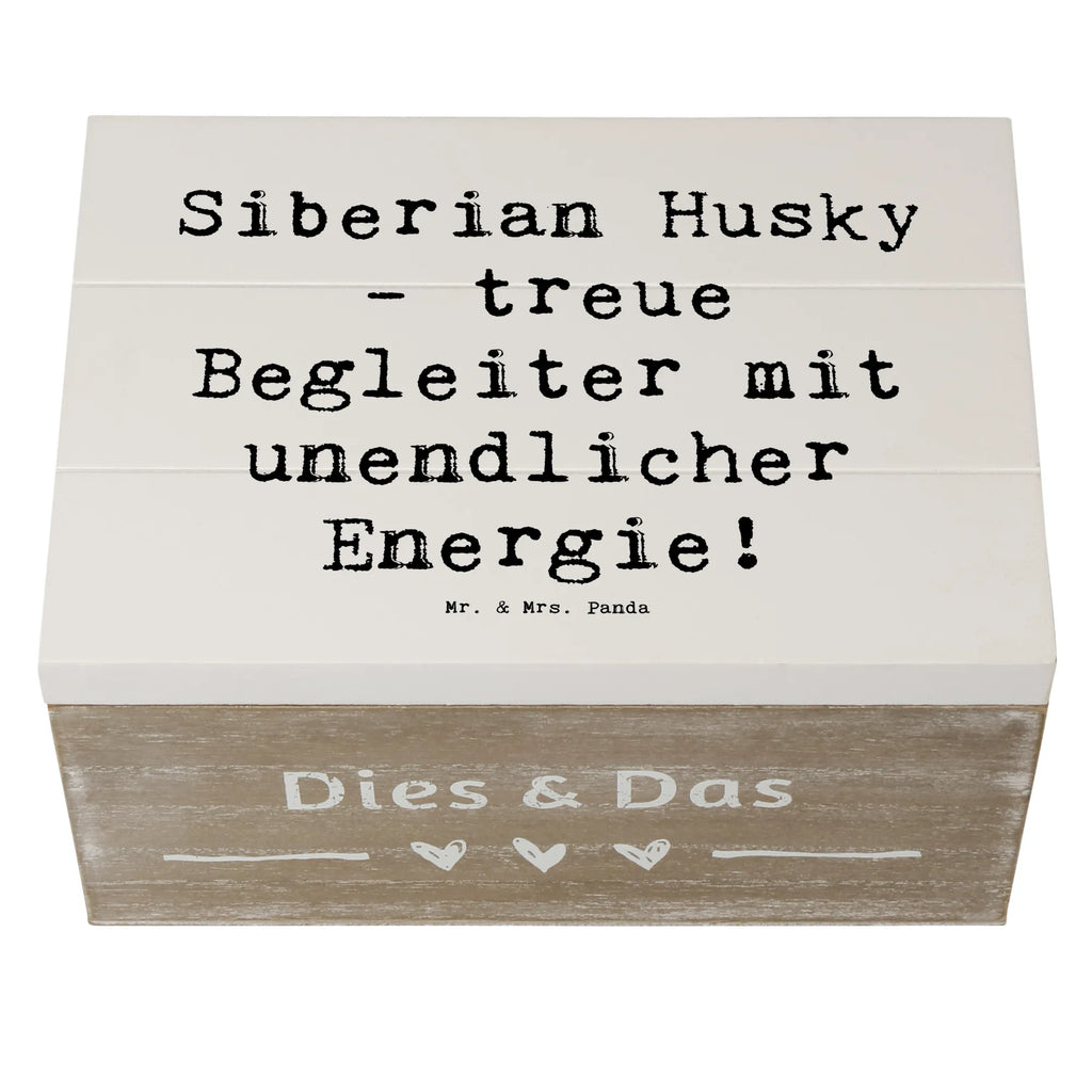 Wooden chest Saying Siberian Husky - treue Begleiter mit unendlicher Energie! XXL, Schatzkiste, Erinnerungskiste, Schatulle, Geschenkdose, Geschenkbox, Truhe, Holzkiste, Kiste, Erinnerungsbox, Aufbewahrungsbox, Dekokiste, Hund, Hunderasse, Rassehund, Hundebesitzer, Geschenk, Tierfreund, Schenken, Welpe