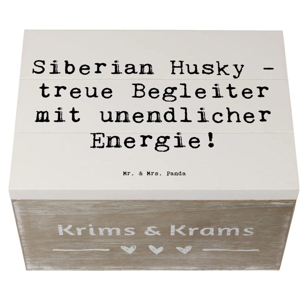 Wooden chest Saying Siberian Husky - treue Begleiter mit unendlicher Energie! XXL, Schatzkiste, Erinnerungskiste, Schatulle, Geschenkdose, Geschenkbox, Truhe, Holzkiste, Kiste, Erinnerungsbox, Aufbewahrungsbox, Dekokiste, Hund, Hunderasse, Rassehund, Hundebesitzer, Geschenk, Tierfreund, Schenken, Welpe