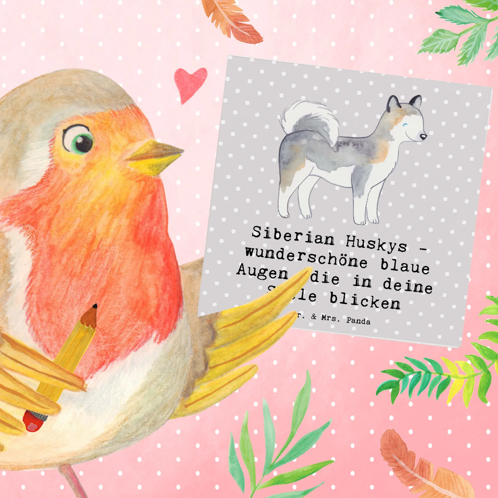 Deluxe Karte Siberian Husky Augenzauber Grußkarte, Einladungskarte, Klappkarte, Hochwertige Grußkarte, Hochzeitskarte, Karte, Hochwertige Klappkarte, Glückwunschkarte, Geburtstagskarte, Hund, Hunderasse, Rassehund, Hundebesitzer, Geschenk, Tierfreund, Schenken, Welpe