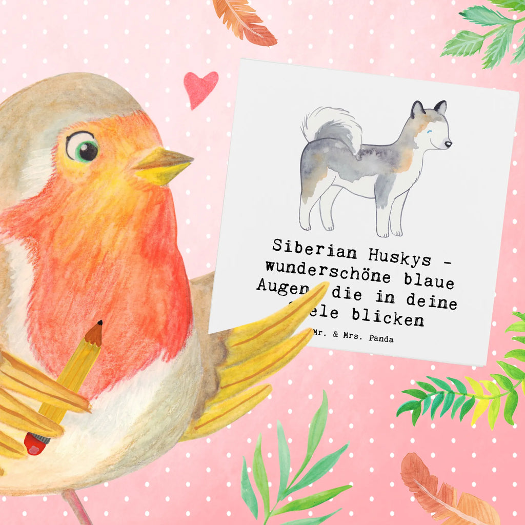 Deluxe Karte Siberian Husky Augenzauber Grußkarte, Einladungskarte, Klappkarte, Hochwertige Grußkarte, Hochzeitskarte, Karte, Hochwertige Klappkarte, Glückwunschkarte, Geburtstagskarte, Hund, Hunderasse, Rassehund, Hundebesitzer, Geschenk, Tierfreund, Schenken, Welpe