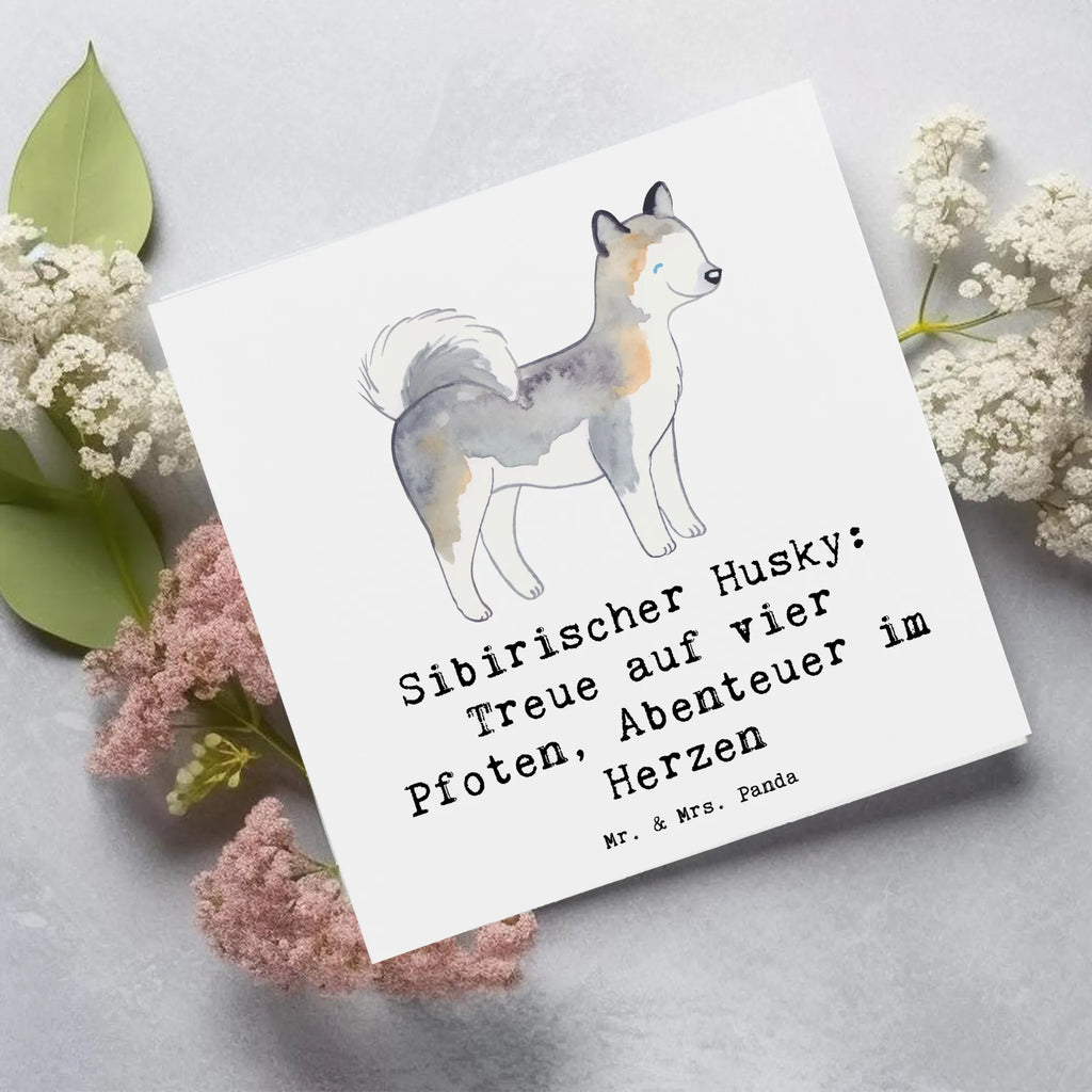 Deluxe Karte Sibirischer Husky Hochwertige Klappkarte, Glückwunschkarte, Hochwertige Grußkarte, Geburtstagskarte, Einladungskarte, Karte, Klappkarte, Grußkarte, Hochzeitskarte, Hund, Hunderasse, Rassehund, Hundebesitzer, Geschenk, Tierfreund, Schenken, Welpe