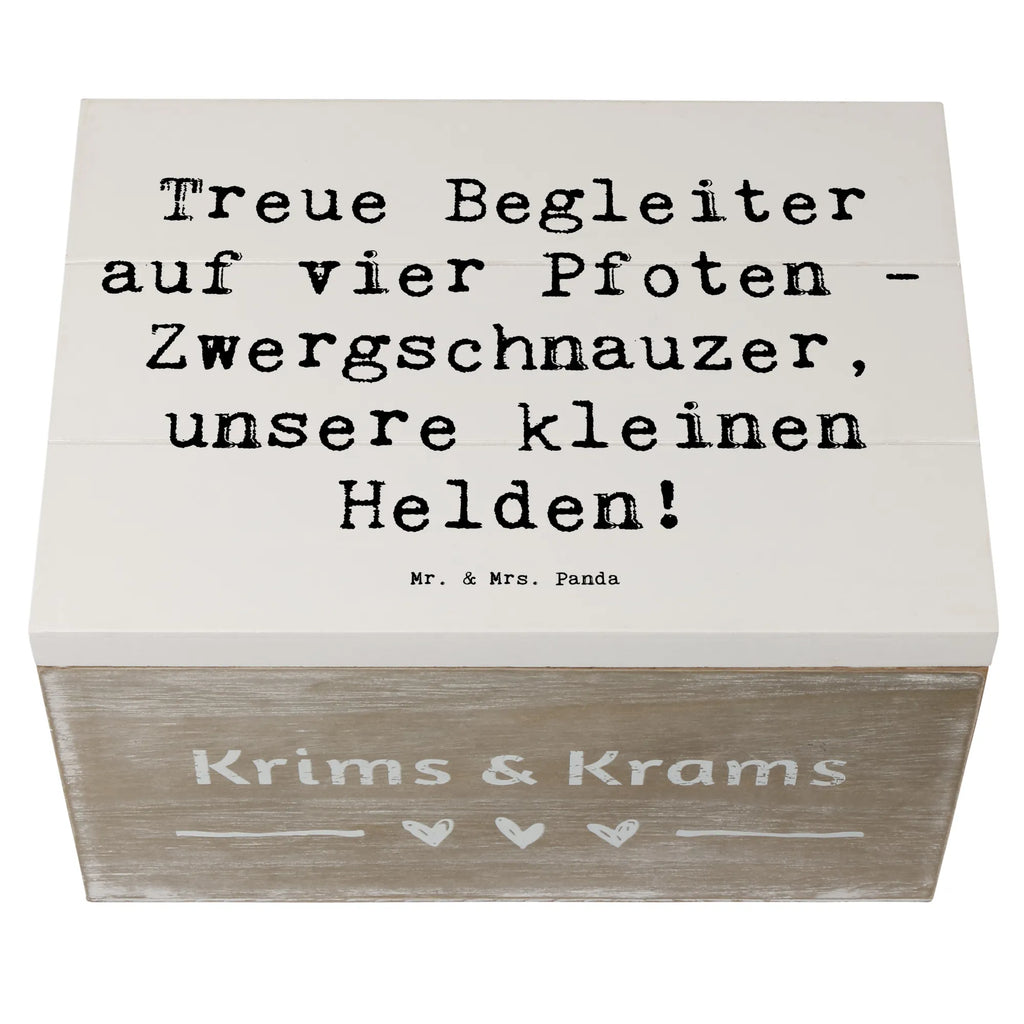 Wooden chest Saying Treue Begleiter auf vier Pfoten - Zwergschnauzer, unsere kleinen Helden! Aufbewahrungsbox, Erinnerungskiste, Erinnerungsbox, Holzkiste, Geschenkbox, Schatzkiste, Geschenkdose, Dekokiste, Truhe, Kiste, XXL, Schatulle, Hund, Hunderasse, Rassehund, Hundebesitzer, Geschenk, Tierfreund, Schenken, Welpe