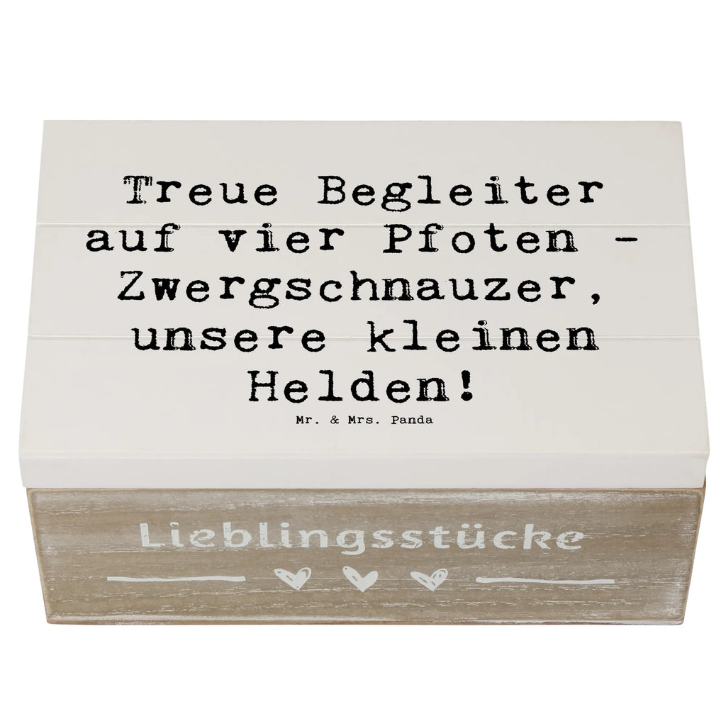 Wooden chest Saying Treue Begleiter auf vier Pfoten - Zwergschnauzer, unsere kleinen Helden! Aufbewahrungsbox, Erinnerungskiste, Erinnerungsbox, Holzkiste, Geschenkbox, Schatzkiste, Geschenkdose, Dekokiste, Truhe, Kiste, XXL, Schatulle, Hund, Hunderasse, Rassehund, Hundebesitzer, Geschenk, Tierfreund, Schenken, Welpe