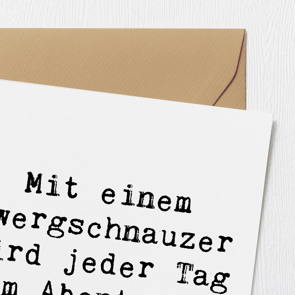 Deluxe Karte Spruch Zwergschnauzer Abenteuer Geburtstagskarte, Hochzeitskarte, Hochwertige Grußkarte, Hochwertige Klappkarte, Karte, Klappkarte, Glückwunschkarte, Grußkarte, Einladungskarte, Hund, Hunderasse, Rassehund, Hundebesitzer, Geschenk, Tierfreund, Schenken, Welpe