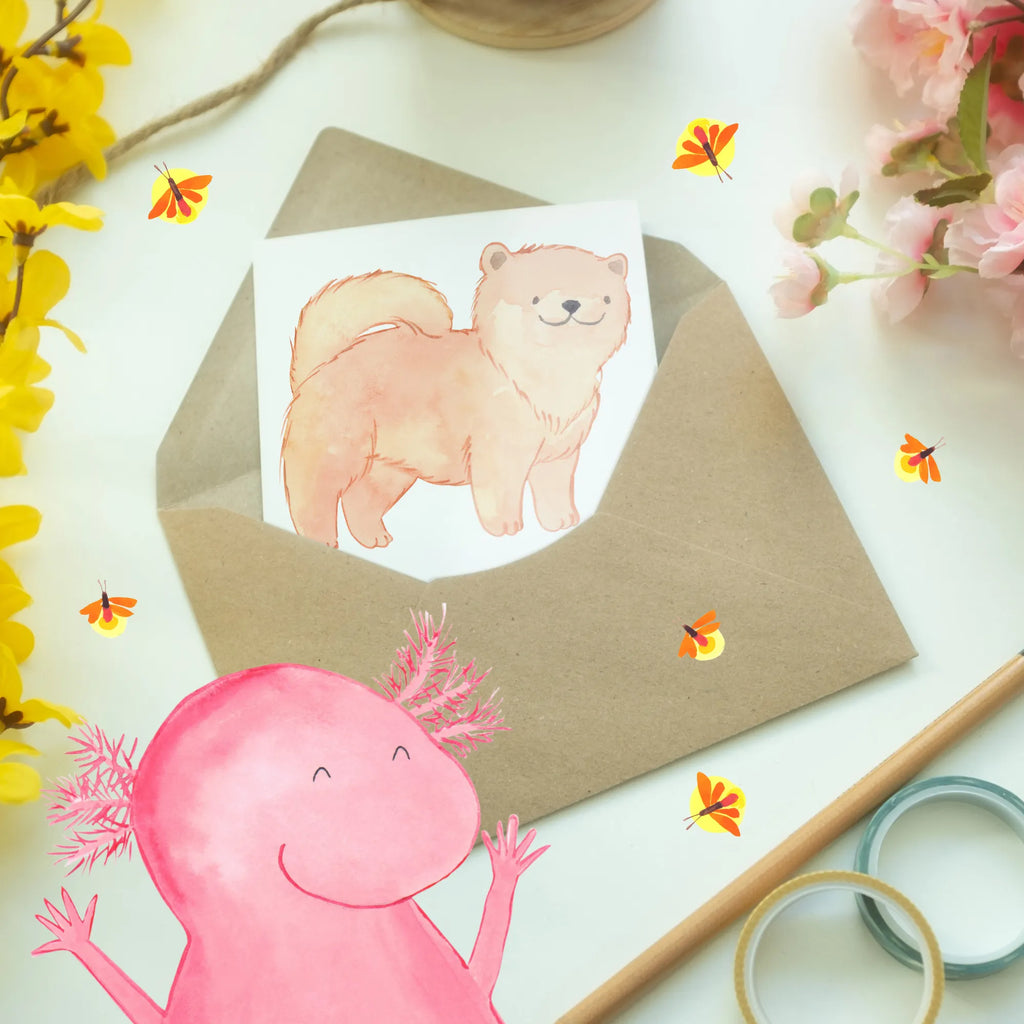 Grußkarte Chow-Chow Charme Ansichtskarten, Geburtstagskarte, Grußkarte, Klappkarte, Einladungskarte, Karte, Glückwunschkarte, Hochzeitskarte, Hund, Hunderasse, Rassehund, Hundebesitzer, Geschenk, Tierfreund, Schenken, Welpe