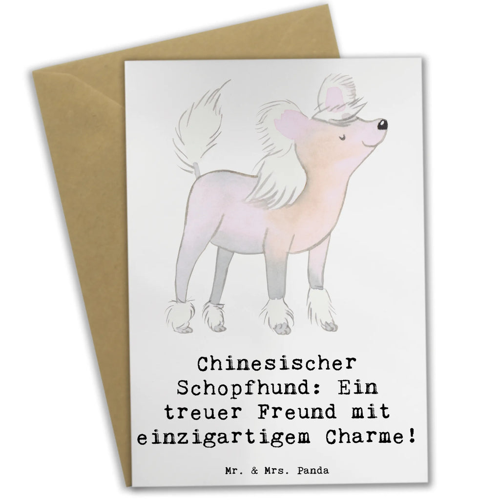 Greetings card Chinesischer Schopfhund: Ein treuer Freund mit einzigartigem Charme! Karte, Glückwunschkarte, Einladungskarte, Ansichtskarten, Geburtstagskarte, Hochzeitskarte, Grußkarte, Klappkarte, Hund, Hunderasse, Rassehund, Hundebesitzer, Geschenk, Tierfreund, Schenken, Welpe