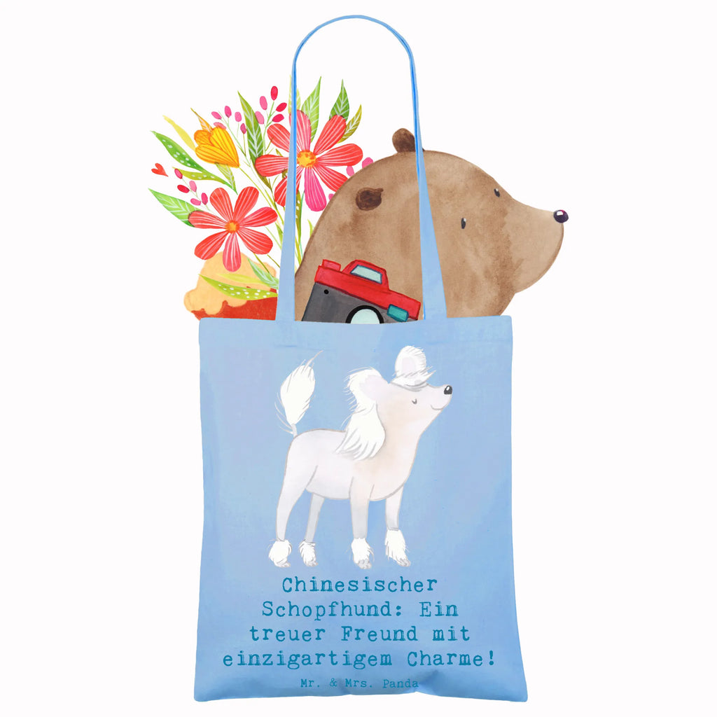 Tote bag Chinesischer Schopfhund: Ein treuer Freund mit einzigartigem Charme! Shopper, Einkaufstasche, Einkaufstüte, Stoffbeutel, Strandtasche, Umhängetasche, Beutel, Schultertasche, Jutebeutel, Stofftasche, Beuteltasche, Laptoptasche, Tasche, Tragetasche, Badetasche, Jutetasche, Hund, Hunderasse, Rassehund, Hundebesitzer, Geschenk, Tierfreund, Schenken, Welpe