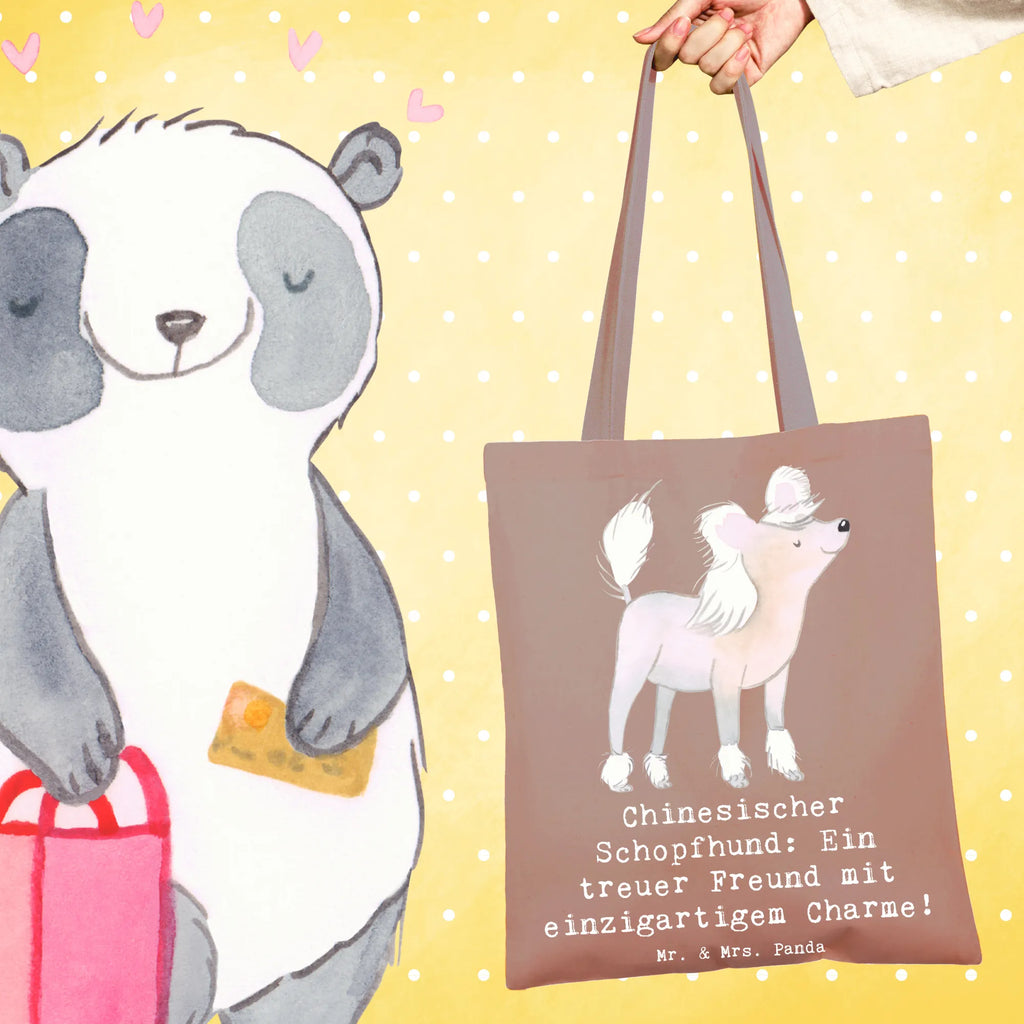 Tote bag Chinesischer Schopfhund: Ein treuer Freund mit einzigartigem Charme! Shopper, Einkaufstasche, Einkaufstüte, Stoffbeutel, Strandtasche, Umhängetasche, Beutel, Schultertasche, Jutebeutel, Stofftasche, Beuteltasche, Laptoptasche, Tasche, Tragetasche, Badetasche, Jutetasche, Hund, Hunderasse, Rassehund, Hundebesitzer, Geschenk, Tierfreund, Schenken, Welpe