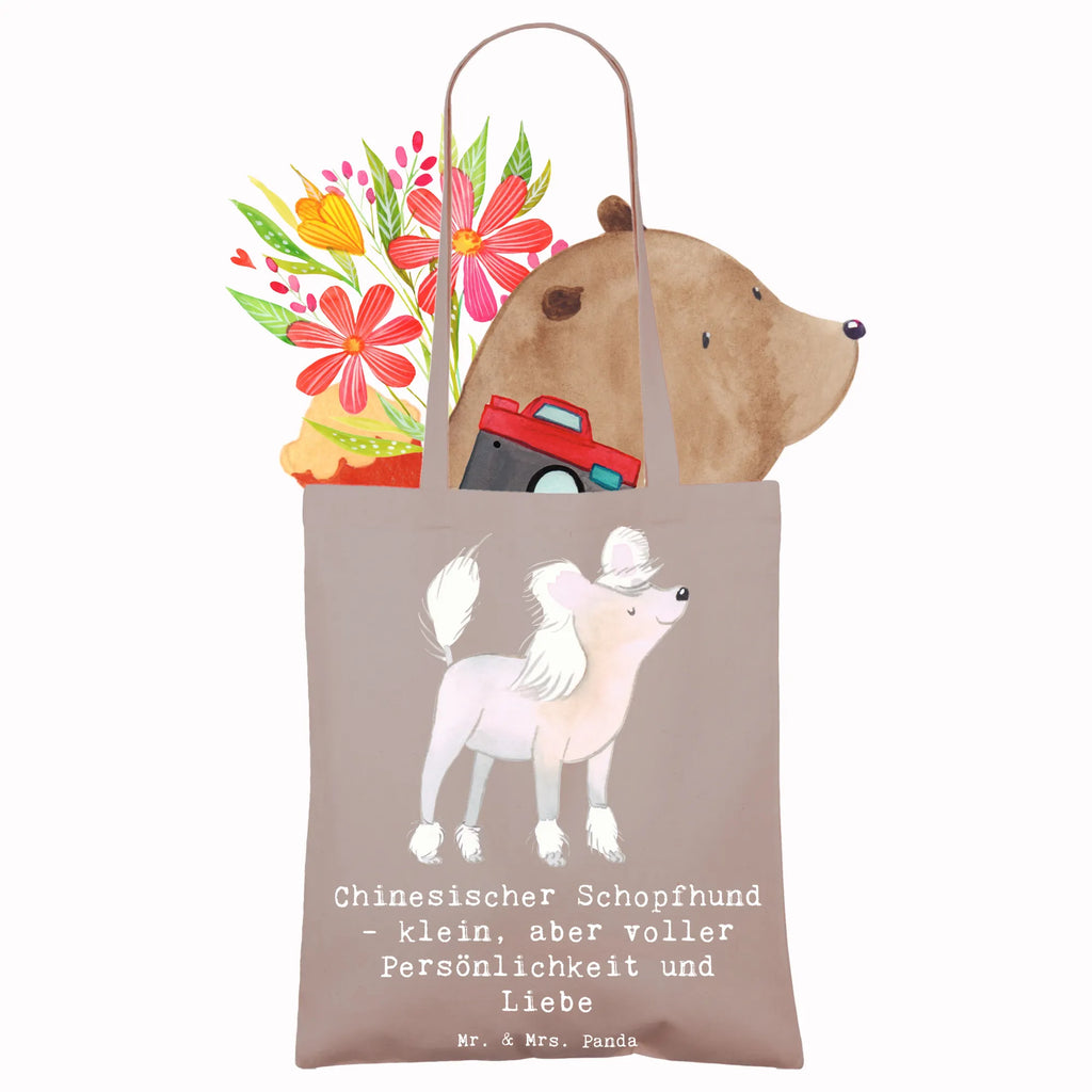 Tote bag Chinesischer Schopfhund - klein, aber voller Persönlichkeit und Liebe Jutebeutel, Beuteltasche, Strandtasche, Laptoptasche, Einkaufstüte, Jutetasche, Stofftasche, Beutel, Badetasche, Tragetasche, Schultertasche, Stoffbeutel, Umhängetasche, Shopper, Einkaufstasche, Tasche, Hund, Hunderasse, Rassehund, Hundebesitzer, Geschenk, Tierfreund, Schenken, Welpe