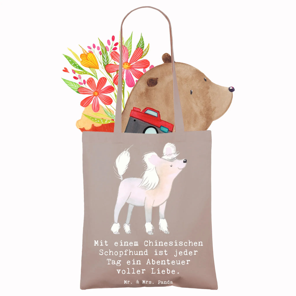 Tragetasche Chinesischer Schopfhund Abenteuer Umhängetasche, Tasche, Beuteltasche, Stoffbeutel, Beutel, Tragetasche, Laptoptasche, Jutetasche, Jutebeutel, Schultertasche, Strandtasche, Badetasche, Stofftasche, Einkaufstasche, Shopper, Einkaufstüte, Hund, Hunderasse, Rassehund, Hundebesitzer, Geschenk, Tierfreund, Schenken, Welpe