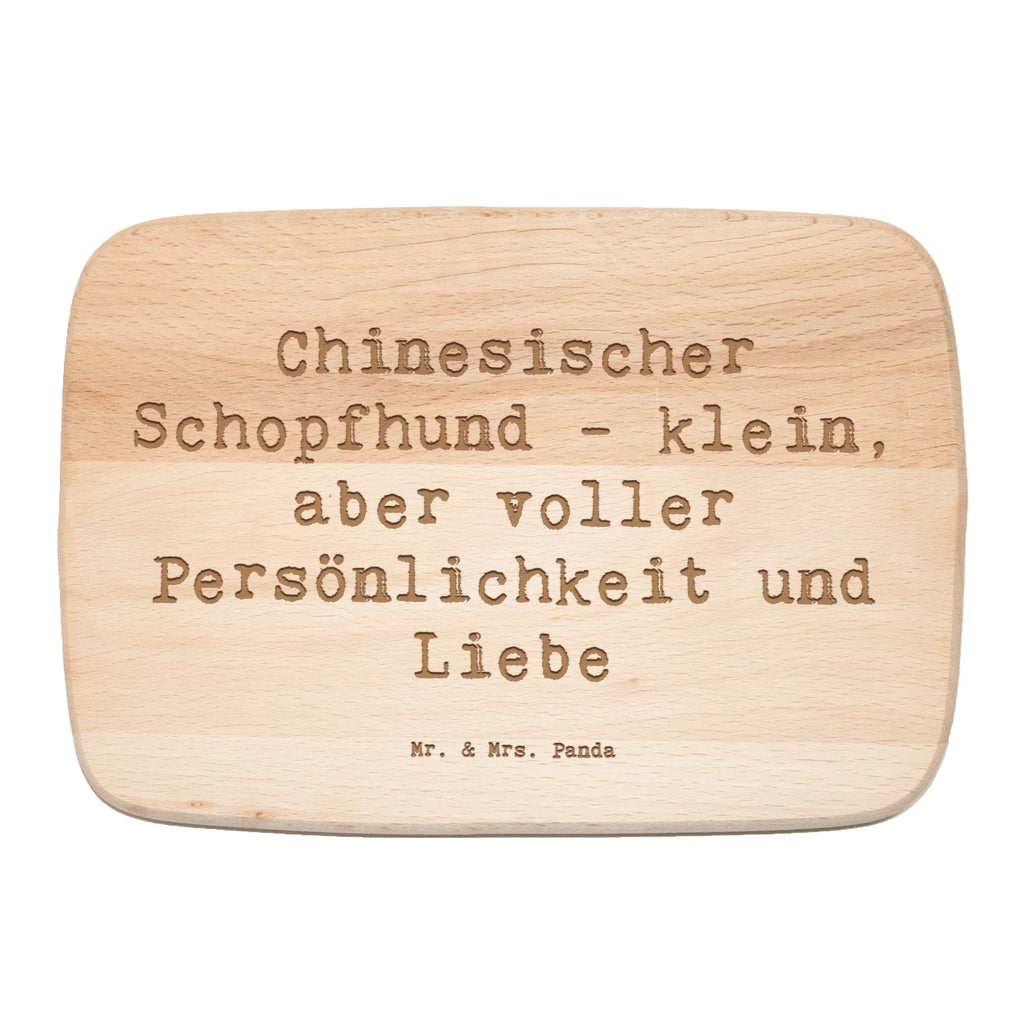Śniadaniowa deska Przysłowie Chinesischer Schopfhund - klein, aber voller Persönlichkeit und Liebe Pies, rasa psa, pies rasowy, właściciel psa, prezent, miłośnik zwierząt, dawanie, szczeniak