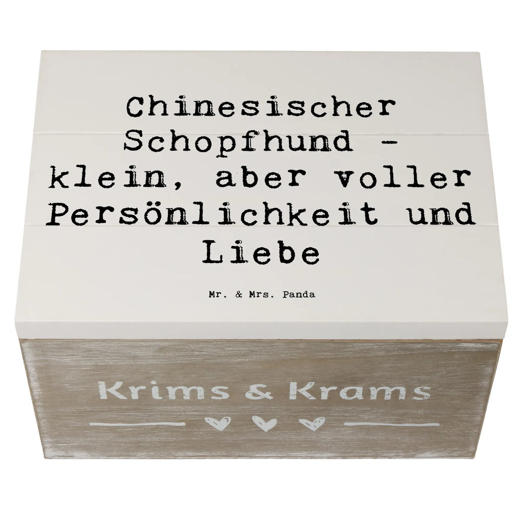 Wooden chest Saying Chinesischer Schopfhund - klein, aber voller Persönlichkeit und Liebe Erinnerungskiste, Geschenkdose, Holzkiste, Aufbewahrungsbox, Erinnerungsbox, Kiste, Schatulle, Schatzkiste, Geschenkbox, Dekokiste, XXL, Truhe, Hund, Hunderasse, Rassehund, Hundebesitzer, Geschenk, Tierfreund, Schenken, Welpe