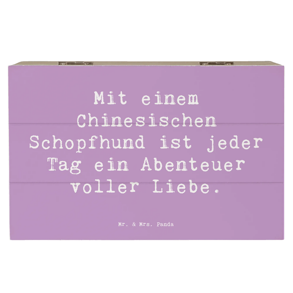 Wooden chest Saying Mit einem Chinesischen Schopfhund ist jeder Tag ein Abenteuer voller Liebe. Geschenkbox, Holzkiste, Kiste, Geschenkdose, Schatzkiste, Schatulle, Truhe, Erinnerungsbox, Erinnerungskiste, XXL, Dekokiste, Aufbewahrungsbox, Hund, Hunderasse, Rassehund, Hundebesitzer, Geschenk, Tierfreund, Schenken, Welpe