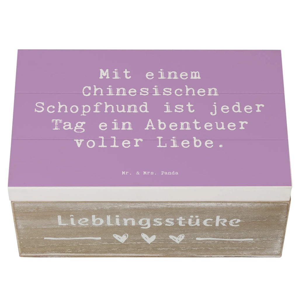 Wooden chest Saying Mit einem Chinesischen Schopfhund ist jeder Tag ein Abenteuer voller Liebe. Geschenkbox, Holzkiste, Kiste, Geschenkdose, Schatzkiste, Schatulle, Truhe, Erinnerungsbox, Erinnerungskiste, XXL, Dekokiste, Aufbewahrungsbox, Hund, Hunderasse, Rassehund, Hundebesitzer, Geschenk, Tierfreund, Schenken, Welpe