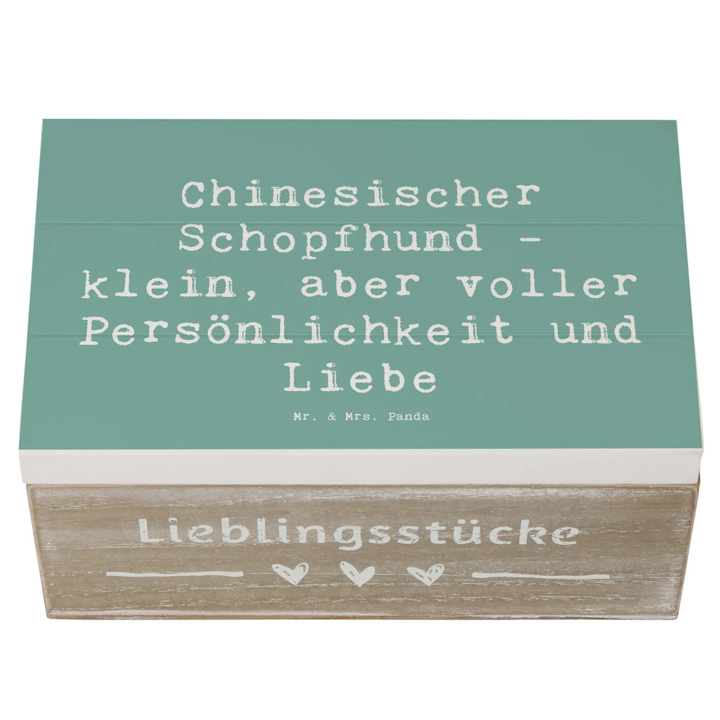 Wooden chest Saying Chinesischer Schopfhund - klein, aber voller Persönlichkeit und Liebe Erinnerungskiste, Geschenkdose, Holzkiste, Aufbewahrungsbox, Erinnerungsbox, Kiste, Schatulle, Schatzkiste, Geschenkbox, Dekokiste, XXL, Truhe, Hund, Hunderasse, Rassehund, Hundebesitzer, Geschenk, Tierfreund, Schenken, Welpe
