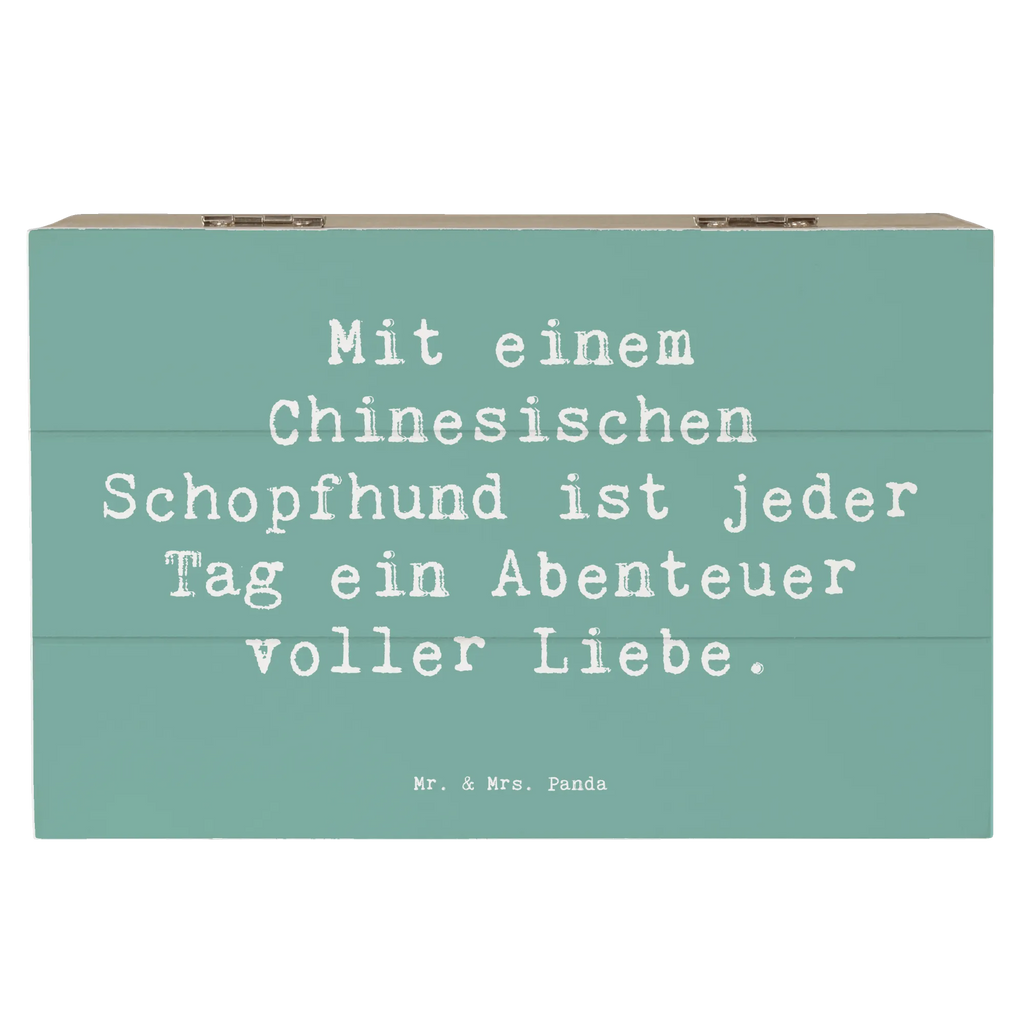 Wooden chest Saying Mit einem Chinesischen Schopfhund ist jeder Tag ein Abenteuer voller Liebe. Geschenkbox, Holzkiste, Kiste, Geschenkdose, Schatzkiste, Schatulle, Truhe, Erinnerungsbox, Erinnerungskiste, XXL, Dekokiste, Aufbewahrungsbox, Hund, Hunderasse, Rassehund, Hundebesitzer, Geschenk, Tierfreund, Schenken, Welpe