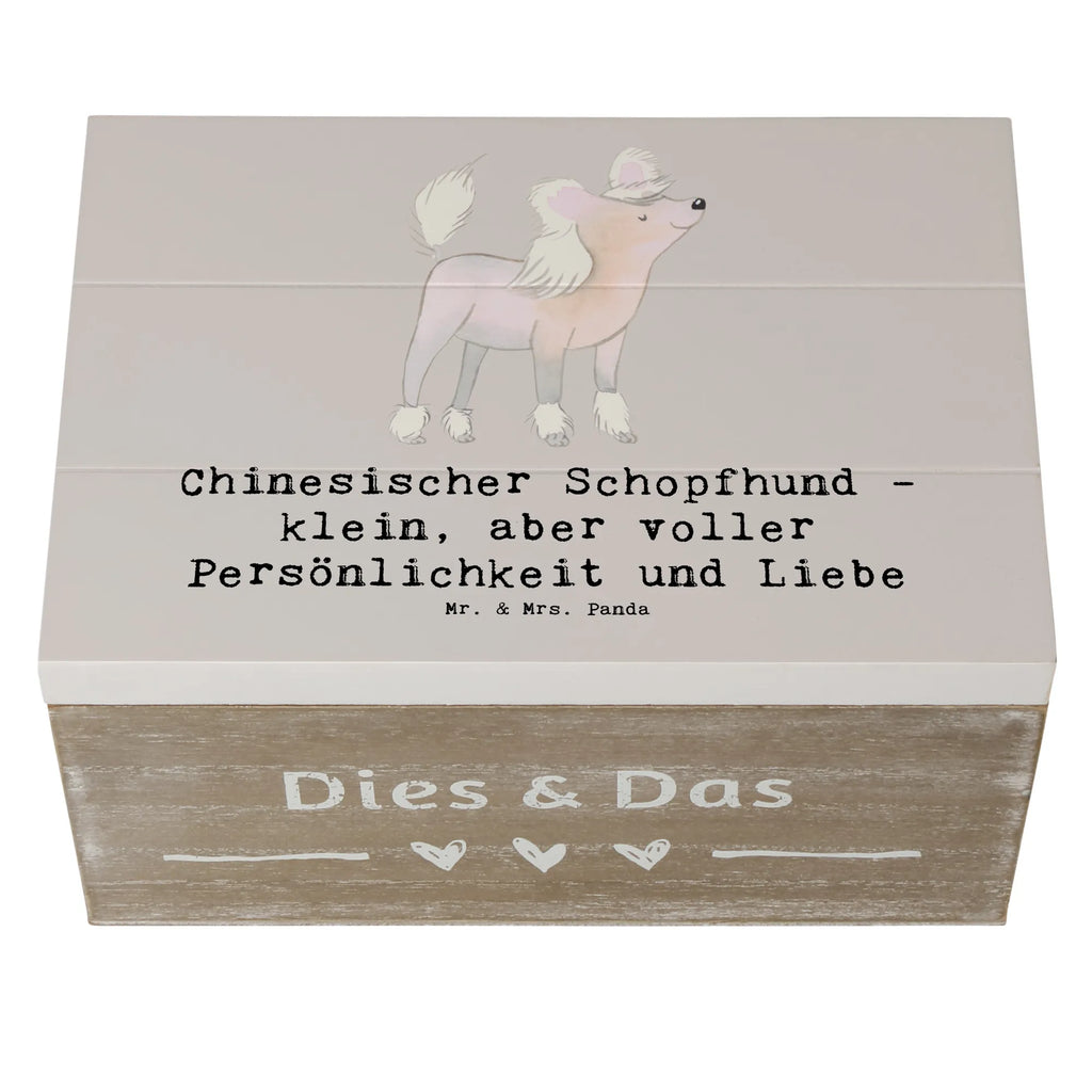 Wooden chest Chinesischer Schopfhund - klein, aber voller Persönlichkeit und Liebe XXL, Dekokiste, Geschenkbox, Erinnerungskiste, Schatzkiste, Holzkiste, Schatulle, Geschenkdose, Erinnerungsbox, Truhe, Aufbewahrungsbox, Kiste, Hund, Hunderasse, Rassehund, Hundebesitzer, Geschenk, Tierfreund, Schenken, Welpe