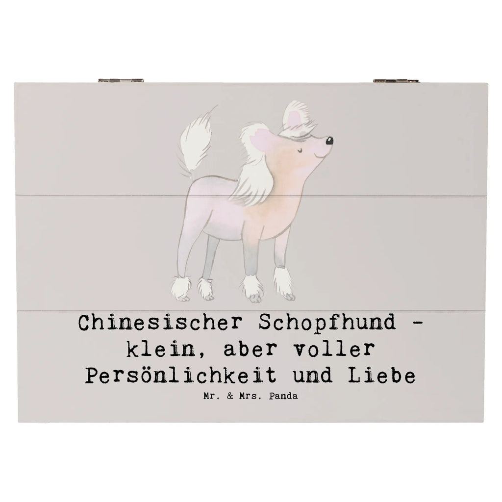Wooden chest Chinesischer Schopfhund - klein, aber voller Persönlichkeit und Liebe XXL, Dekokiste, Geschenkbox, Erinnerungskiste, Schatzkiste, Holzkiste, Schatulle, Geschenkdose, Erinnerungsbox, Truhe, Aufbewahrungsbox, Kiste, Hund, Hunderasse, Rassehund, Hundebesitzer, Geschenk, Tierfreund, Schenken, Welpe