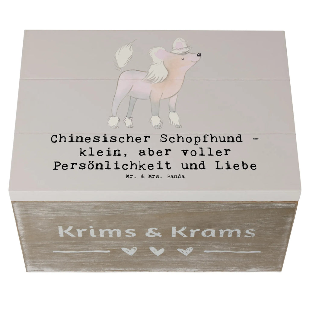 Wooden chest Chinesischer Schopfhund - klein, aber voller Persönlichkeit und Liebe XXL, Dekokiste, Geschenkbox, Erinnerungskiste, Schatzkiste, Holzkiste, Schatulle, Geschenkdose, Erinnerungsbox, Truhe, Aufbewahrungsbox, Kiste, Hund, Hunderasse, Rassehund, Hundebesitzer, Geschenk, Tierfreund, Schenken, Welpe