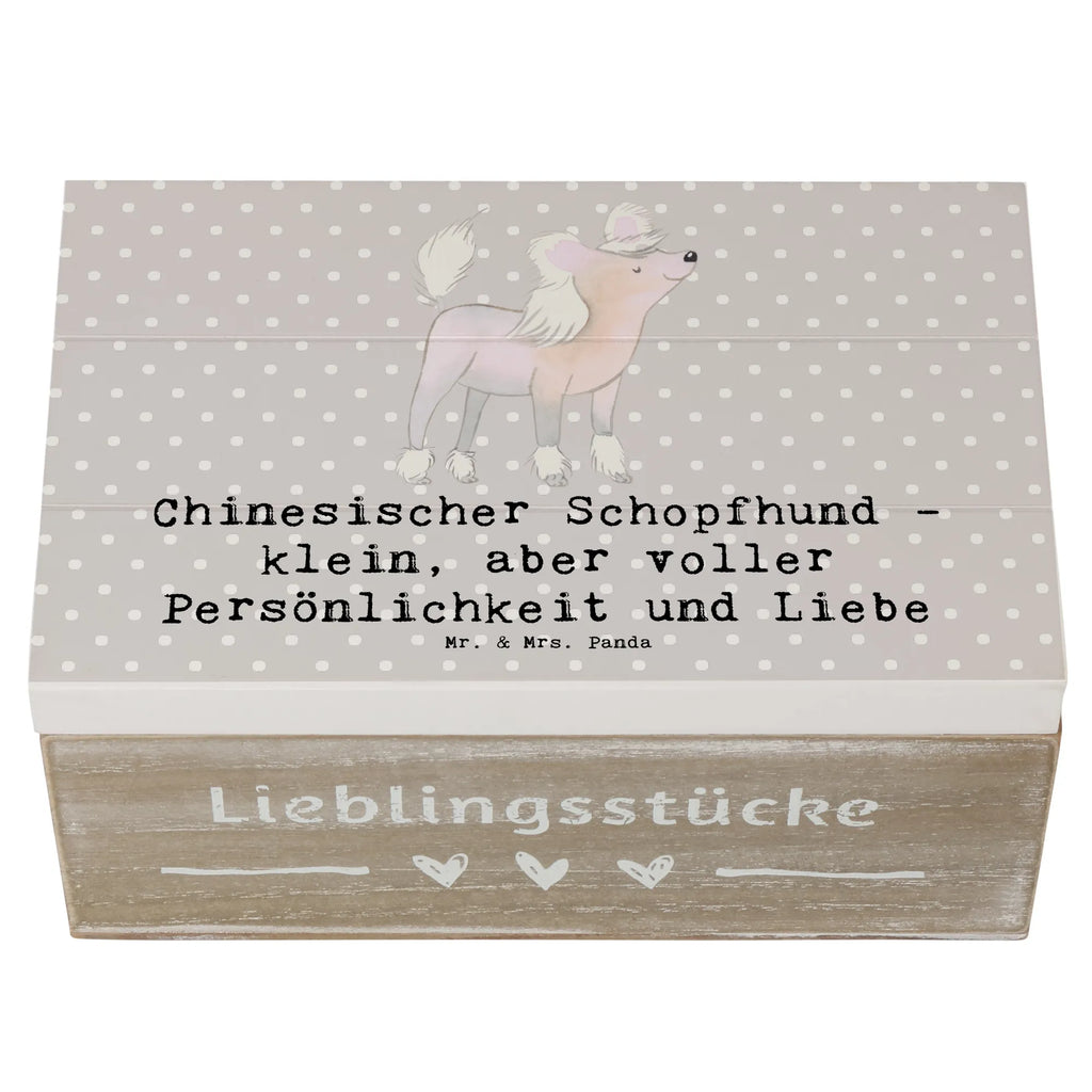 Wooden chest Chinesischer Schopfhund - klein, aber voller Persönlichkeit und Liebe XXL, Dekokiste, Geschenkbox, Erinnerungskiste, Schatzkiste, Holzkiste, Schatulle, Geschenkdose, Erinnerungsbox, Truhe, Aufbewahrungsbox, Kiste, Hund, Hunderasse, Rassehund, Hundebesitzer, Geschenk, Tierfreund, Schenken, Welpe