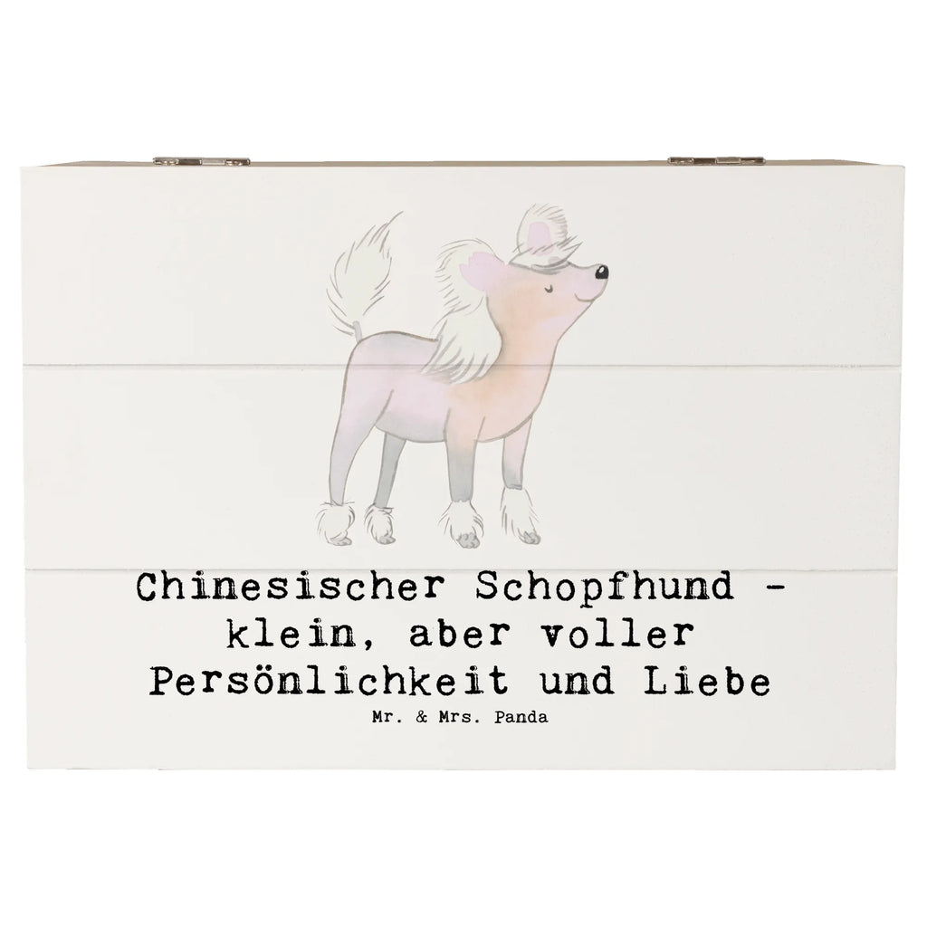 Wooden chest Chinesischer Schopfhund - klein, aber voller Persönlichkeit und Liebe XXL, Dekokiste, Geschenkbox, Erinnerungskiste, Schatzkiste, Holzkiste, Schatulle, Geschenkdose, Erinnerungsbox, Truhe, Aufbewahrungsbox, Kiste, Hund, Hunderasse, Rassehund, Hundebesitzer, Geschenk, Tierfreund, Schenken, Welpe