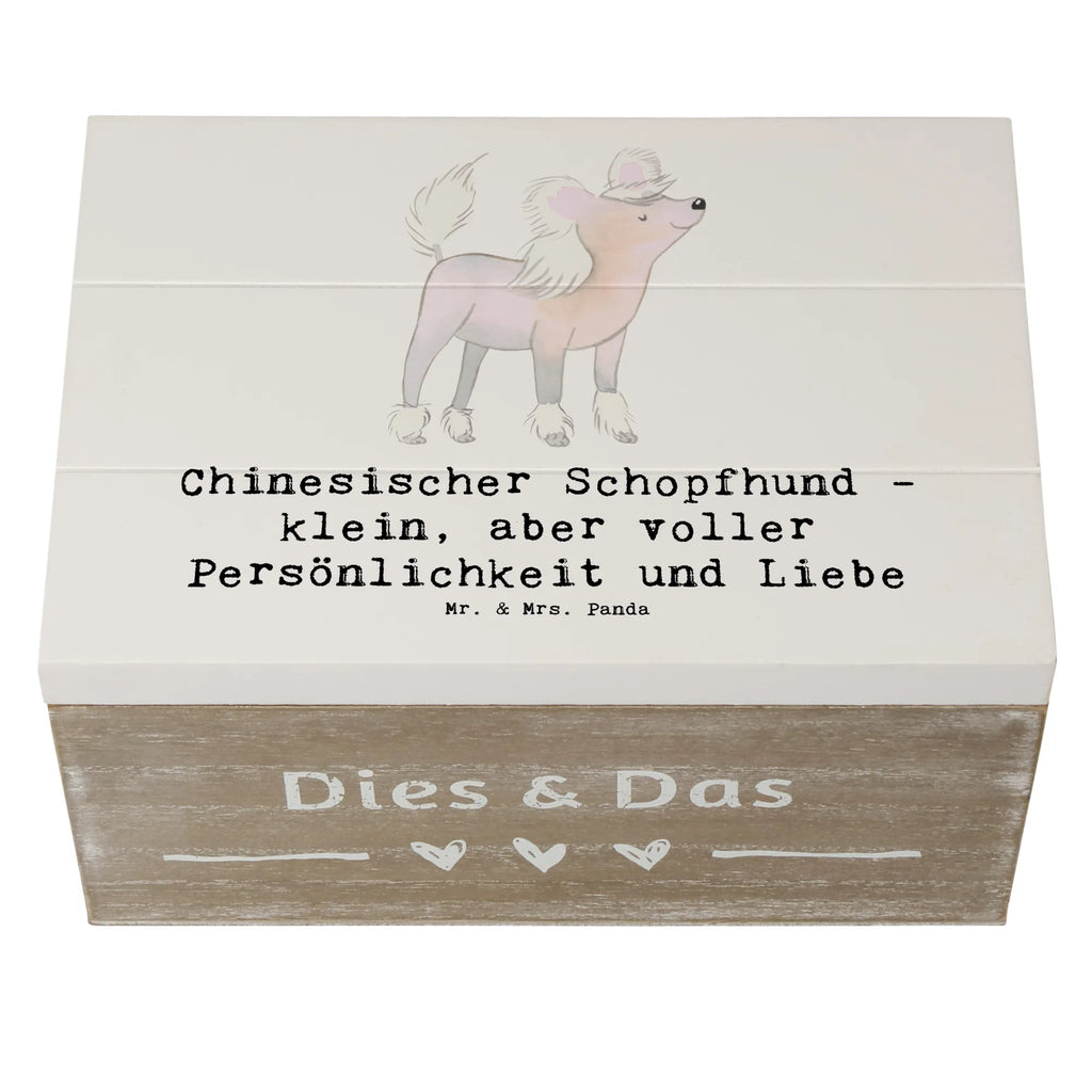 Wooden chest Chinesischer Schopfhund - klein, aber voller Persönlichkeit und Liebe XXL, Dekokiste, Geschenkbox, Erinnerungskiste, Schatzkiste, Holzkiste, Schatulle, Geschenkdose, Erinnerungsbox, Truhe, Aufbewahrungsbox, Kiste, Hund, Hunderasse, Rassehund, Hundebesitzer, Geschenk, Tierfreund, Schenken, Welpe