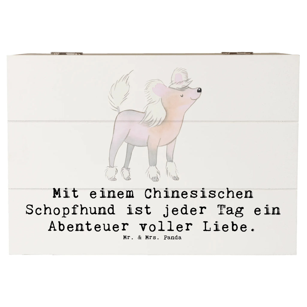 Holzkiste Chinesischer Schopfhund Abenteuer Aufbewahrungsbox, Truhe, XXL, Geschenkbox, Erinnerungsbox, Schatzkiste, Geschenkdose, Schatulle, Dekokiste, Holzkiste, Kiste, Erinnerungskiste, Hund, Hunderasse, Rassehund, Hundebesitzer, Geschenk, Tierfreund, Schenken, Welpe