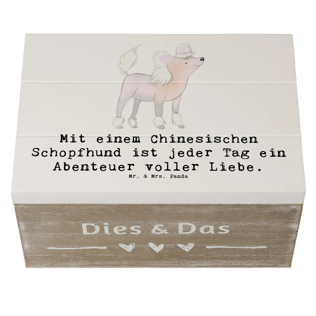 Holzkiste Chinesischer Schopfhund Abenteuer Aufbewahrungsbox, Truhe, XXL, Geschenkbox, Erinnerungsbox, Schatzkiste, Geschenkdose, Schatulle, Dekokiste, Holzkiste, Kiste, Erinnerungskiste, Hund, Hunderasse, Rassehund, Hundebesitzer, Geschenk, Tierfreund, Schenken, Welpe
