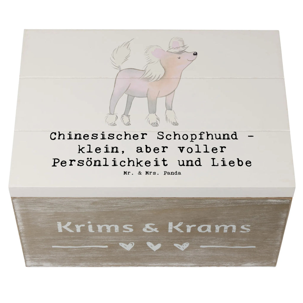 Wooden chest Chinesischer Schopfhund - klein, aber voller Persönlichkeit und Liebe XXL, Dekokiste, Geschenkbox, Erinnerungskiste, Schatzkiste, Holzkiste, Schatulle, Geschenkdose, Erinnerungsbox, Truhe, Aufbewahrungsbox, Kiste, Hund, Hunderasse, Rassehund, Hundebesitzer, Geschenk, Tierfreund, Schenken, Welpe