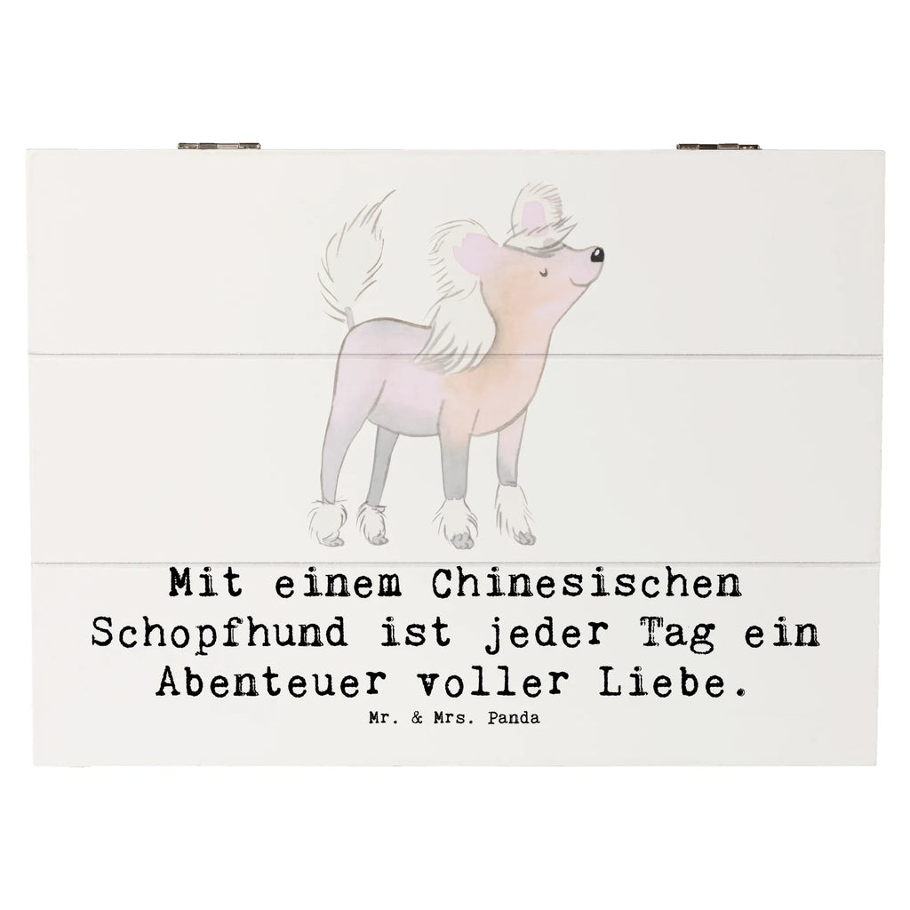 Holzkiste Chinesischer Schopfhund Abenteuer Aufbewahrungsbox, Truhe, XXL, Geschenkbox, Erinnerungsbox, Schatzkiste, Geschenkdose, Schatulle, Dekokiste, Holzkiste, Kiste, Erinnerungskiste, Hund, Hunderasse, Rassehund, Hundebesitzer, Geschenk, Tierfreund, Schenken, Welpe