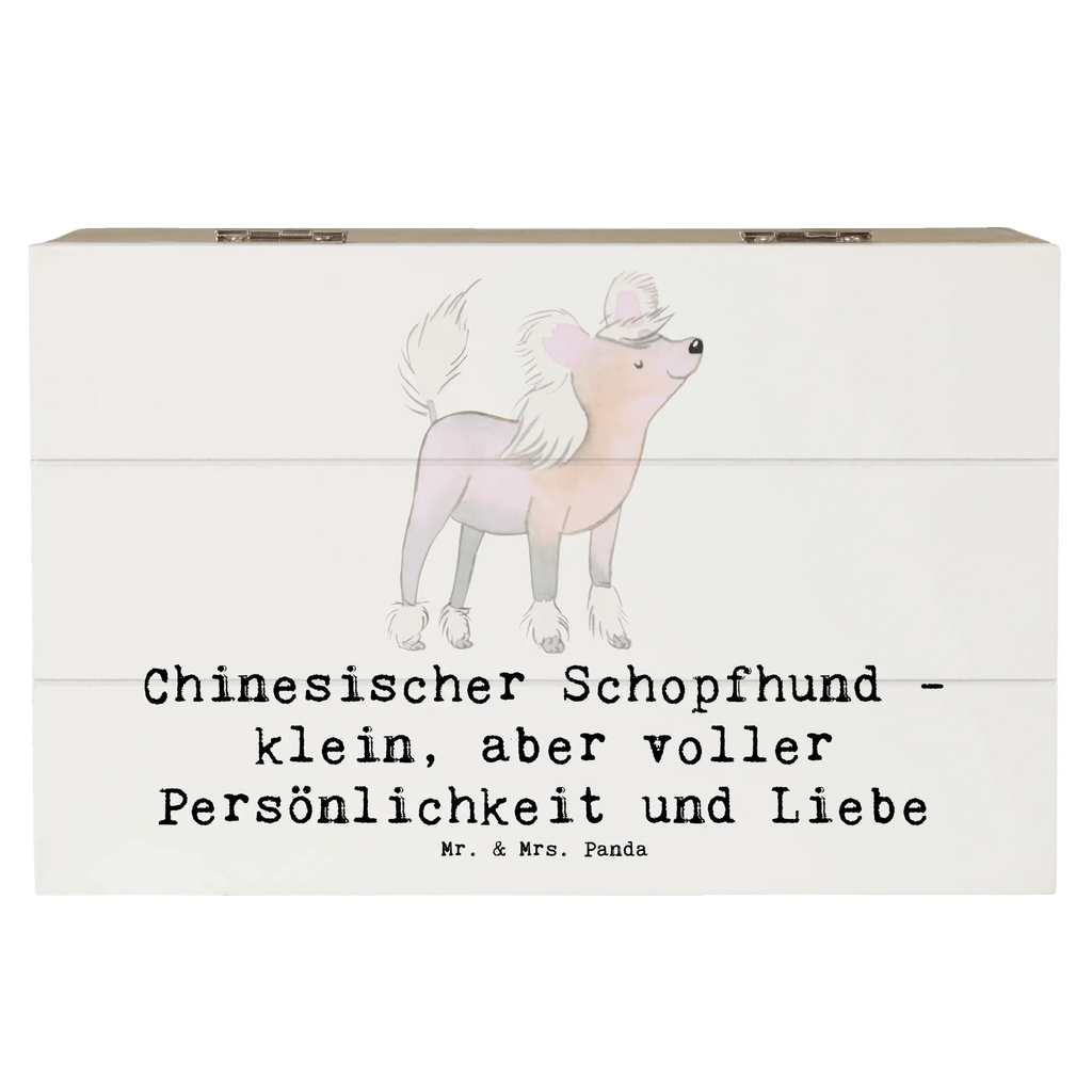 Wooden chest Chinesischer Schopfhund - klein, aber voller Persönlichkeit und Liebe XXL, Dekokiste, Geschenkbox, Erinnerungskiste, Schatzkiste, Holzkiste, Schatulle, Geschenkdose, Erinnerungsbox, Truhe, Aufbewahrungsbox, Kiste, Hund, Hunderasse, Rassehund, Hundebesitzer, Geschenk, Tierfreund, Schenken, Welpe