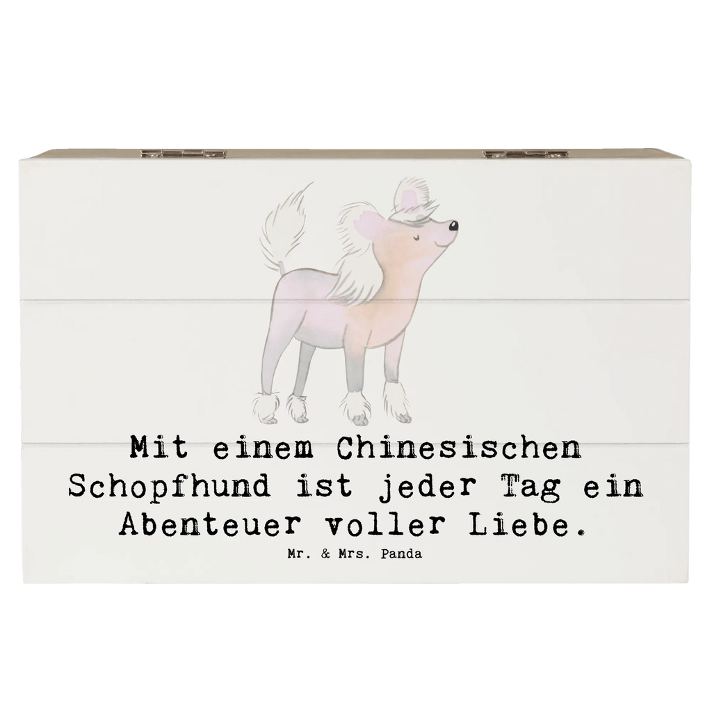 Holzkiste Chinesischer Schopfhund Abenteuer Aufbewahrungsbox, Truhe, XXL, Geschenkbox, Erinnerungsbox, Schatzkiste, Geschenkdose, Schatulle, Dekokiste, Holzkiste, Kiste, Erinnerungskiste, Hund, Hunderasse, Rassehund, Hundebesitzer, Geschenk, Tierfreund, Schenken, Welpe