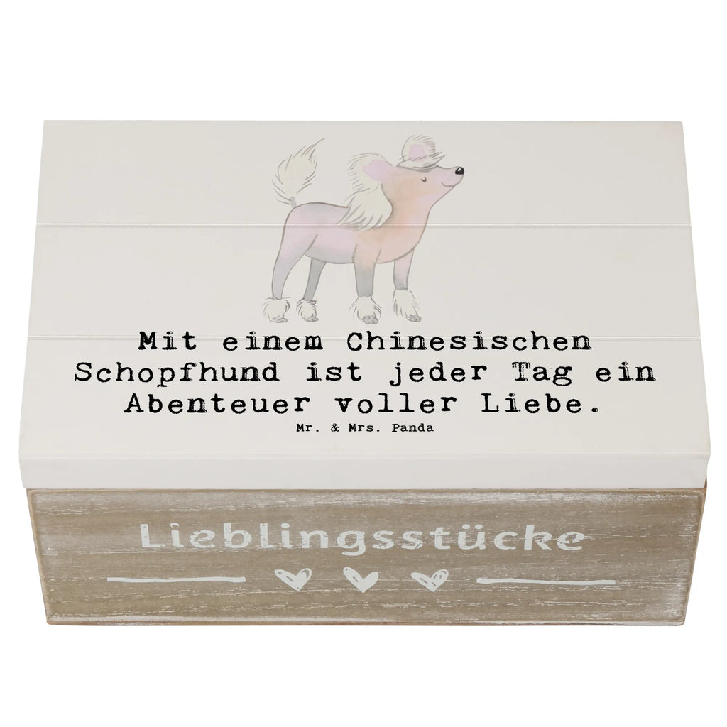 Holzkiste Chinesischer Schopfhund Abenteuer Aufbewahrungsbox, Truhe, XXL, Geschenkbox, Erinnerungsbox, Schatzkiste, Geschenkdose, Schatulle, Dekokiste, Holzkiste, Kiste, Erinnerungskiste, Hund, Hunderasse, Rassehund, Hundebesitzer, Geschenk, Tierfreund, Schenken, Welpe