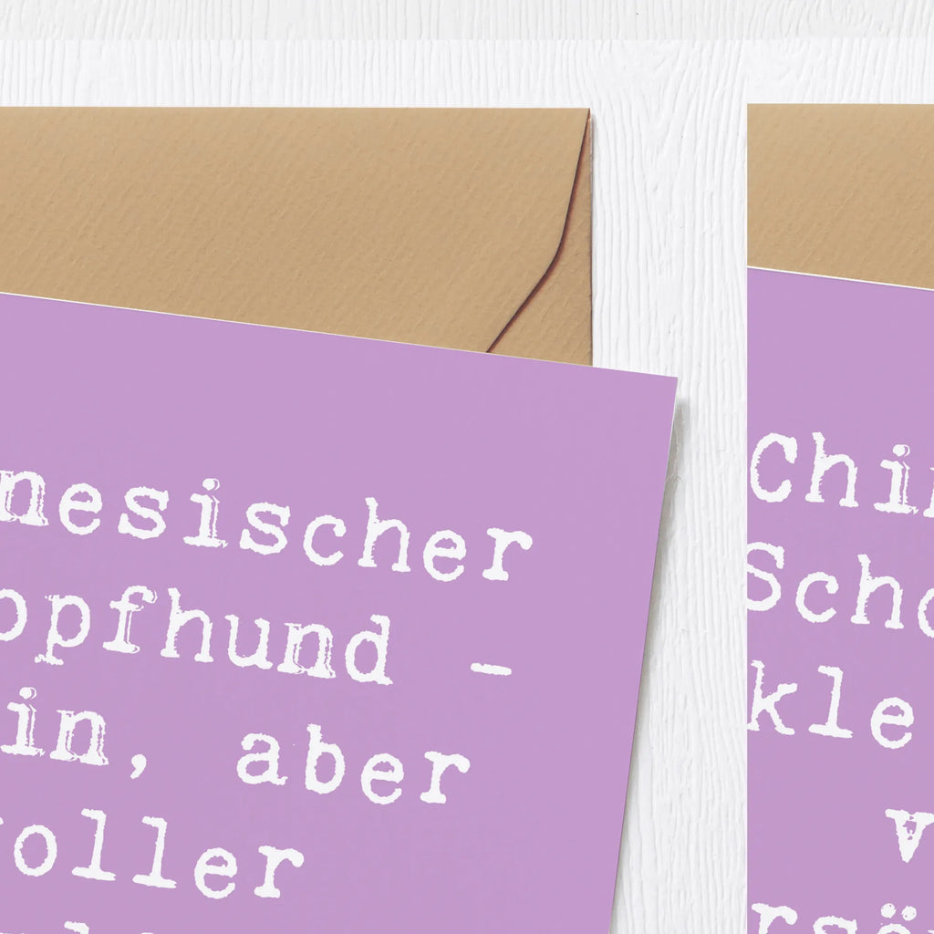 Deluxe Karte Spruch Chinesischer Schopfhund Liebe Klappkarte, Karte, Grußkarte, Glückwunschkarte, Einladungskarte, Hochzeitskarte, Hochwertige Klappkarte, Hochwertige Grußkarte, Geburtstagskarte, Hund, Hunderasse, Rassehund, Hundebesitzer, Geschenk, Tierfreund, Schenken, Welpe