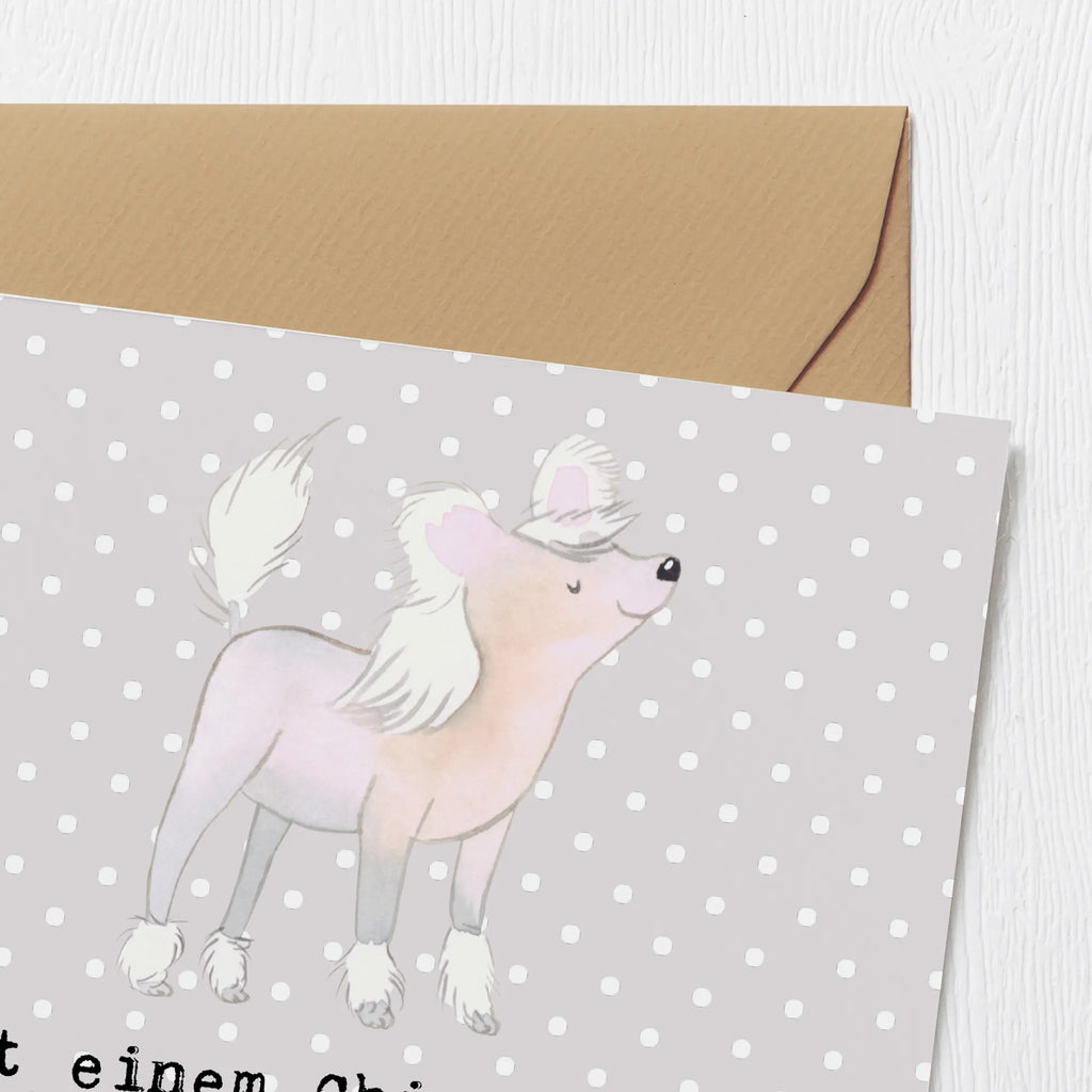 Deluxe Karte Chinesischer Schopfhund Abenteuer Grußkarte, Geburtstagskarte, Hochzeitskarte, Glückwunschkarte, Hochwertige Klappkarte, Karte, Klappkarte, Hochwertige Grußkarte, Einladungskarte, Hund, Hunderasse, Rassehund, Hundebesitzer, Geschenk, Tierfreund, Schenken, Welpe