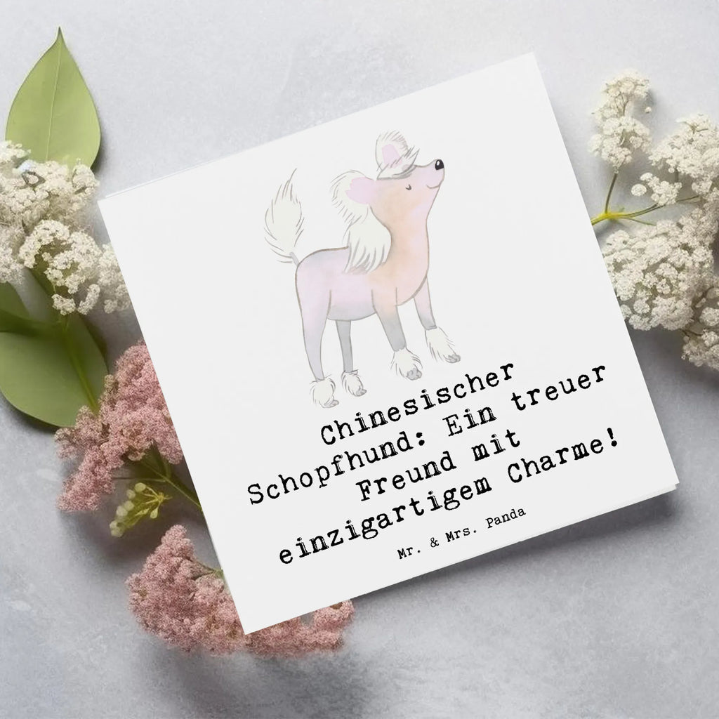 Deluxe Karte Chinesischer Schopfhund Charme Hochwertige Grußkarte, Hochzeitskarte, Hochwertige Klappkarte, Karte, Grußkarte, Geburtstagskarte, Glückwunschkarte, Einladungskarte, Klappkarte, Hund, Hunderasse, Rassehund, Hundebesitzer, Geschenk, Tierfreund, Schenken, Welpe