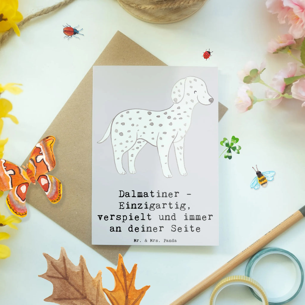 Greetings card Dalmatiner - Einzigartig, verspielt und immer an deiner Seite Ansichtskarten, Geburtstagskarte, Grußkarte, Hochzeitskarte, Einladungskarte, Glückwunschkarte, Karte, Klappkarte, Hund, Hunderasse, Rassehund, Hundebesitzer, Geschenk, Tierfreund, Schenken, Welpe