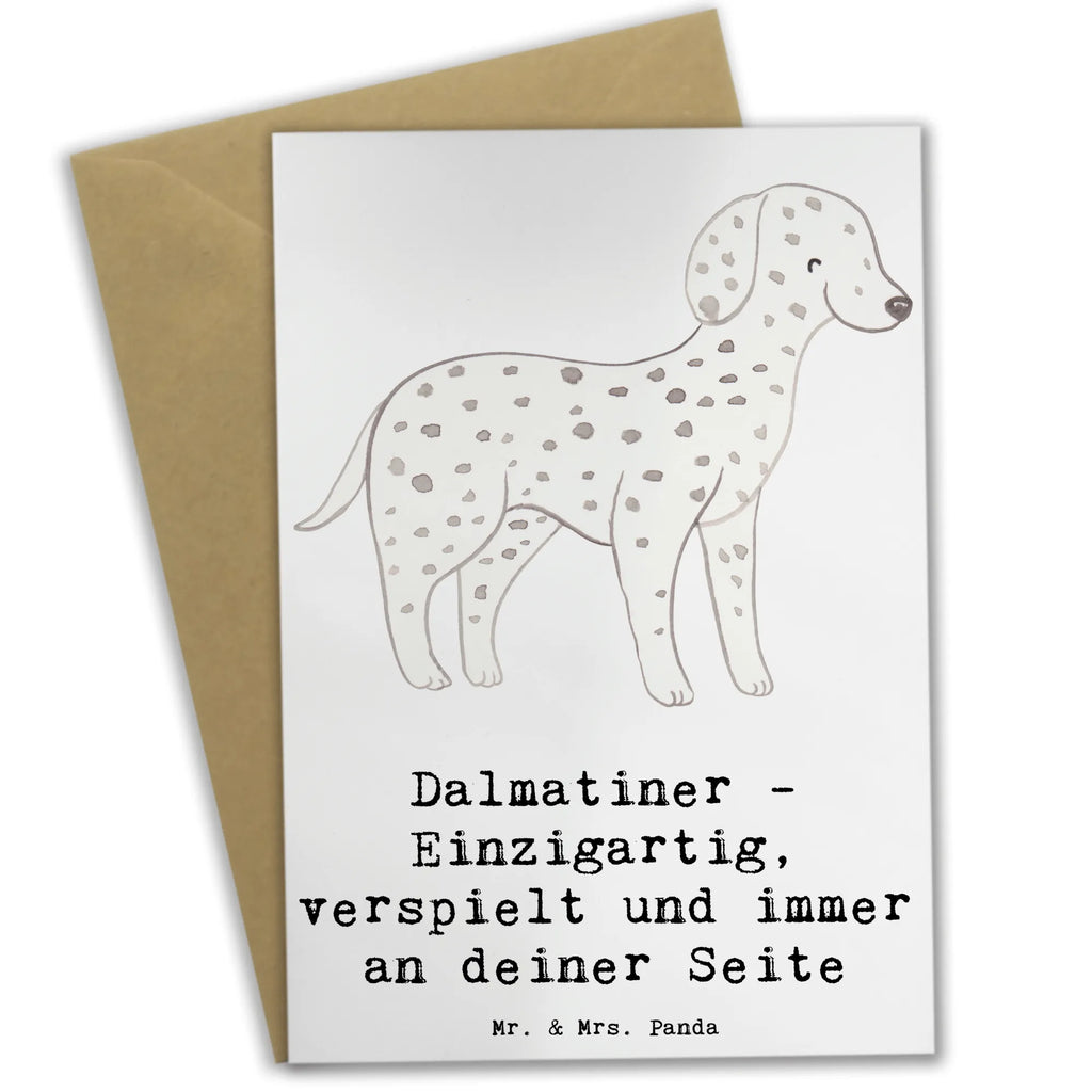 Greetings card Dalmatiner - Einzigartig, verspielt und immer an deiner Seite Ansichtskarten, Geburtstagskarte, Grußkarte, Hochzeitskarte, Einladungskarte, Glückwunschkarte, Karte, Klappkarte, Hund, Hunderasse, Rassehund, Hundebesitzer, Geschenk, Tierfreund, Schenken, Welpe
