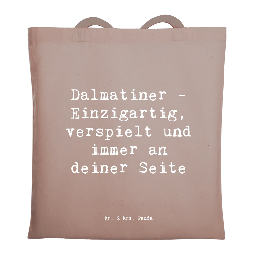 Tote bag Saying Dalmatiner - Einzigartig, verspielt und immer an deiner Seite Strandtasche, Shopper, Beuteltasche, Tasche, Laptoptasche, Badetasche, Schultertasche, Einkaufstüte, Beutel, Jutebeutel, Jutetasche, Stofftasche, Einkaufstasche, Umhängetasche, Tragetasche, Stoffbeutel, Hund, Hunderasse, Rassehund, Hundebesitzer, Geschenk, Tierfreund, Schenken, Welpe