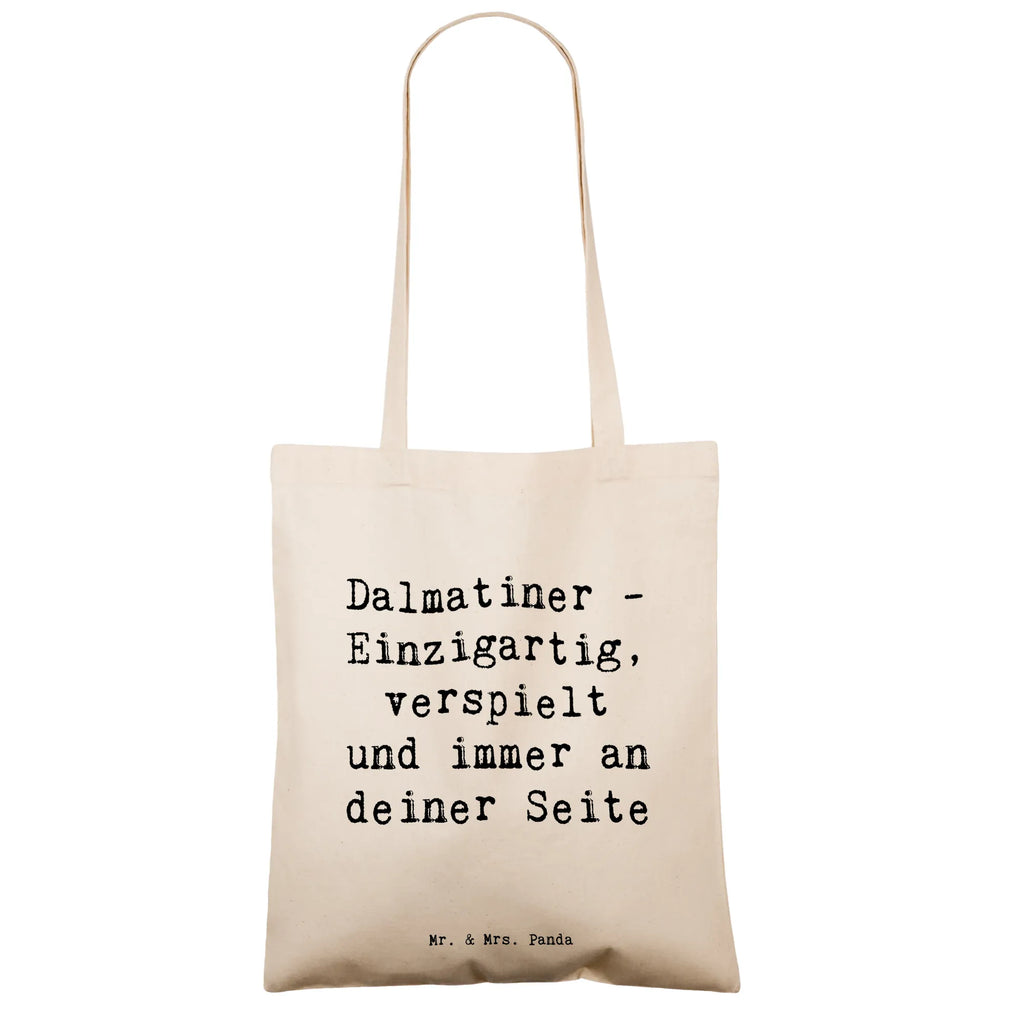 Tote bag Saying Dalmatiner - Einzigartig, verspielt und immer an deiner Seite Strandtasche, Shopper, Beuteltasche, Tasche, Laptoptasche, Badetasche, Schultertasche, Einkaufstüte, Beutel, Jutebeutel, Jutetasche, Stofftasche, Einkaufstasche, Umhängetasche, Tragetasche, Stoffbeutel, Hund, Hunderasse, Rassehund, Hundebesitzer, Geschenk, Tierfreund, Schenken, Welpe
