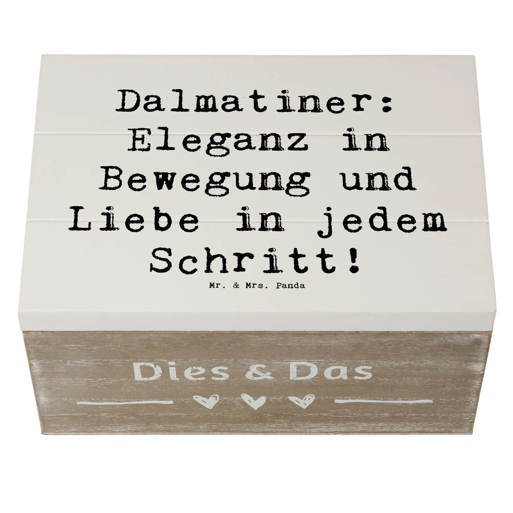 Wooden chest Saying Dalmatiner: Eleganz in Bewegung und Liebe in jedem Schritt! Geschenkbox, Holzkiste, Erinnerungskiste, Schatzkiste, Kiste, XXL, Aufbewahrungsbox, Geschenkdose, Dekokiste, Erinnerungsbox, Truhe, Schatulle, Hund, Hunderasse, Rassehund, Hundebesitzer, Geschenk, Tierfreund, Schenken, Welpe