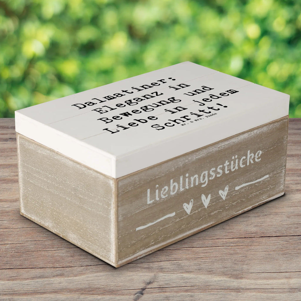 Wooden chest Saying Dalmatiner: Eleganz in Bewegung und Liebe in jedem Schritt! Geschenkbox, Holzkiste, Erinnerungskiste, Schatzkiste, Kiste, XXL, Aufbewahrungsbox, Geschenkdose, Dekokiste, Erinnerungsbox, Truhe, Schatulle, Hund, Hunderasse, Rassehund, Hundebesitzer, Geschenk, Tierfreund, Schenken, Welpe