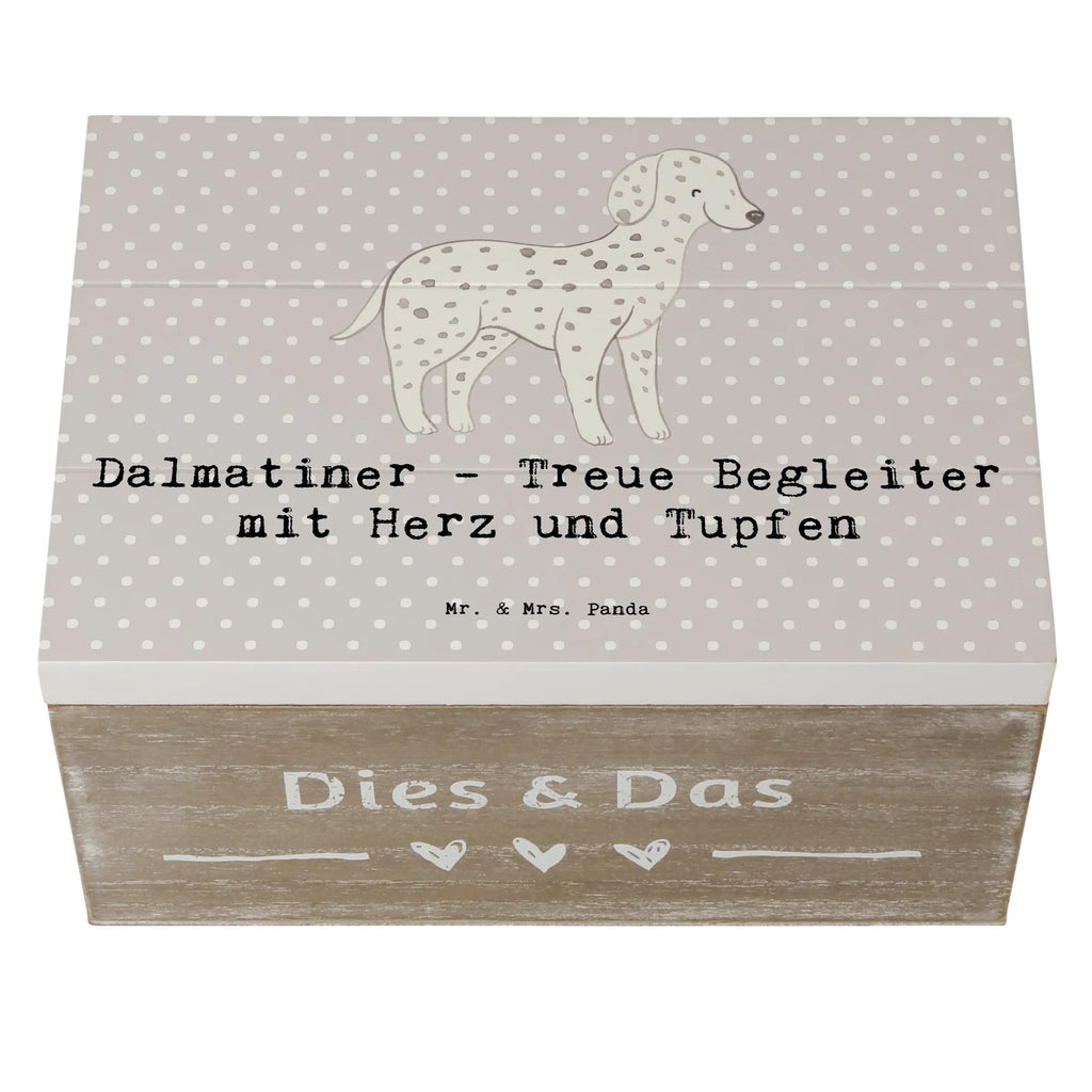 Wooden chest Dalmatiner - Treue Begleiter mit Herz und Tupfen Aufbewahrungsbox, XXL, Schatulle, Schatzkiste, Kiste, Holzkiste, Erinnerungskiste, Erinnerungsbox, Truhe, Geschenkdose, Geschenkbox, Dekokiste, Hund, Hunderasse, Rassehund, Hundebesitzer, Geschenk, Tierfreund, Schenken, Welpe