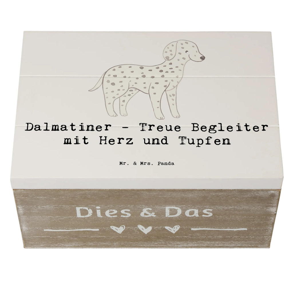 Wooden chest Dalmatiner - Treue Begleiter mit Herz und Tupfen Aufbewahrungsbox, XXL, Schatulle, Schatzkiste, Kiste, Holzkiste, Erinnerungskiste, Erinnerungsbox, Truhe, Geschenkdose, Geschenkbox, Dekokiste, Hund, Hunderasse, Rassehund, Hundebesitzer, Geschenk, Tierfreund, Schenken, Welpe