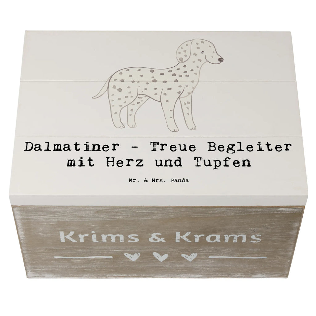 Wooden chest Dalmatiner - Treue Begleiter mit Herz und Tupfen Aufbewahrungsbox, XXL, Schatulle, Schatzkiste, Kiste, Holzkiste, Erinnerungskiste, Erinnerungsbox, Truhe, Geschenkdose, Geschenkbox, Dekokiste, Hund, Hunderasse, Rassehund, Hundebesitzer, Geschenk, Tierfreund, Schenken, Welpe