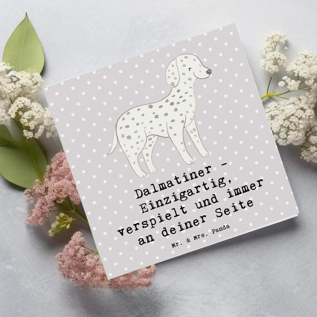 Deluxe Card Dalmatiner - Einzigartig, verspielt und immer an deiner Seite Glückwunschkarte, Karte, Hochzeitskarte, Hochwertige Grußkarte, Geburtstagskarte, Klappkarte, Hochwertige Klappkarte, Grußkarte, Einladungskarte, Hund, Hunderasse, Rassehund, Hundebesitzer, Geschenk, Tierfreund, Schenken, Welpe